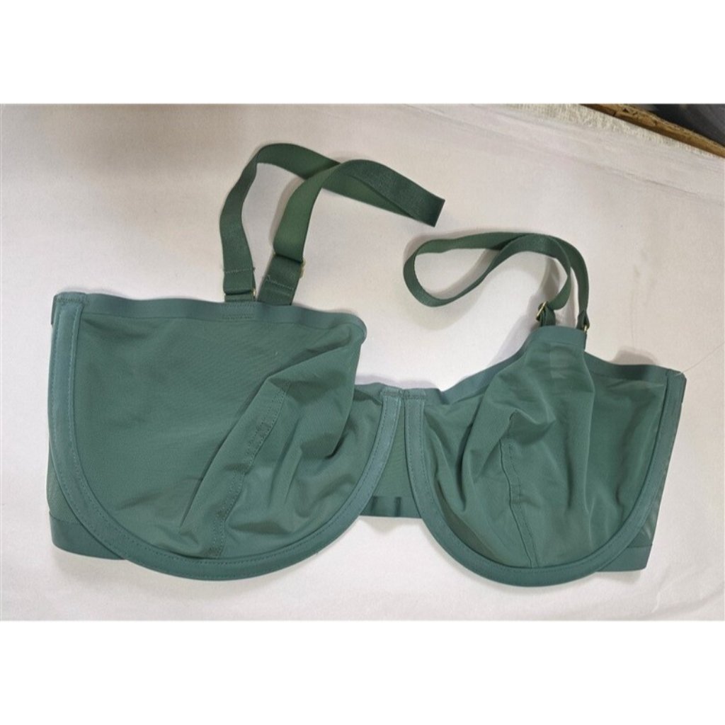 Nwot Cuup 34f The Balconette Mesh Green Sheer Underwire Bra 126054